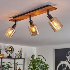 Aggebu Plafonnier Écru, Noir, 3 lumières