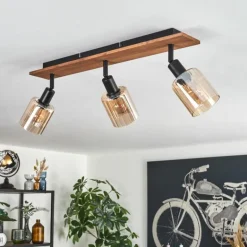 Aggebu Plafonnier Écru, Noir, 3 lumières