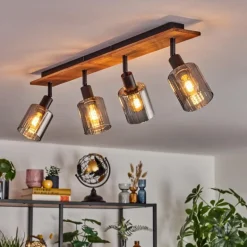 Aggebu Plafonnier Écru, Noir, 4 lumières