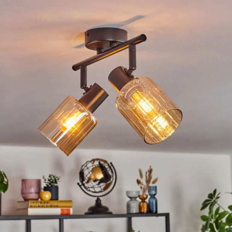 Aggebu Plafonnier Noir, 2 lumières