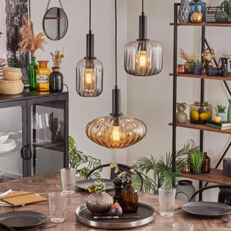Alcofra Suspension Noir, 3 lumières