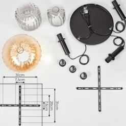 Alcofra Suspension Noir, 3 lumières