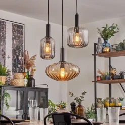 Alcofra Suspension Noir, 3 lumières