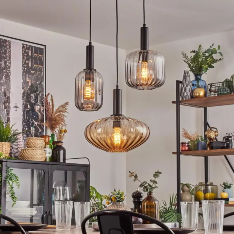 Alcofra Suspension Noir, 3 lumières