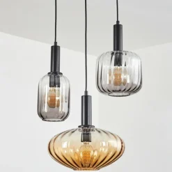 Alcofra Suspension Noir, 3 lumières