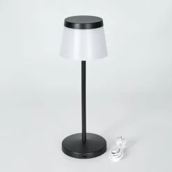 Algeraz Lampe de table d'extérieur, Lampe à poser LED Noir, 1 lumière