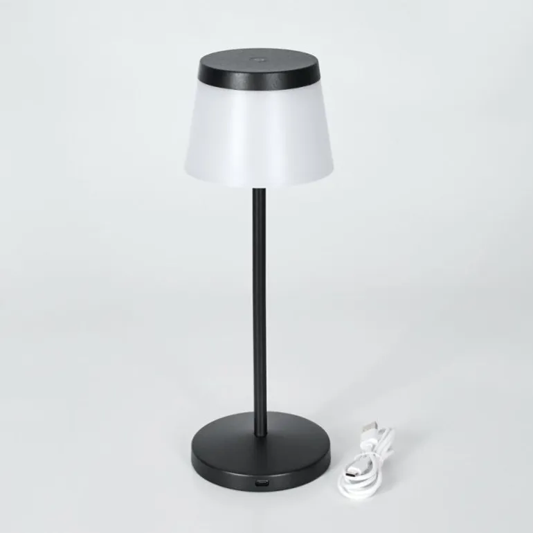 Algeraz Lampe de table d'extérieur, Lampe à poser LED Noir, 1 lumière
