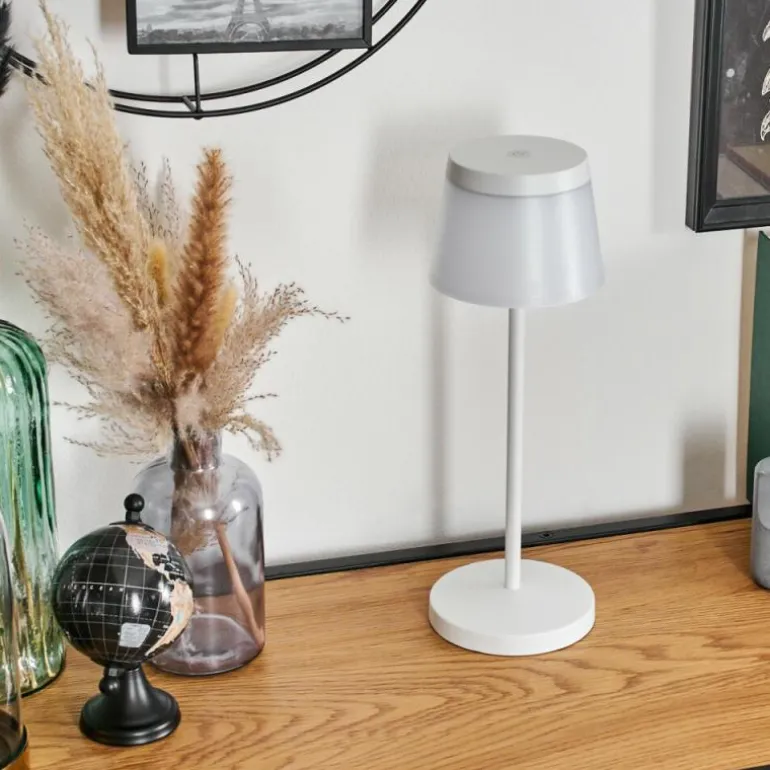 Algeraz Lampe de table d'extérieur, Lampe à poser LED Blanc, 1 lumière