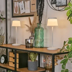 Algeraz Lampe de table d'extérieur, Lampe à poser LED Blanc, 1 lumière