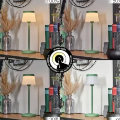 Algeraz Lampe de table d'extérieur, Lampe à poser LED Vert, 1 lumière