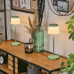 Algeraz Lampe de table d'extérieur, Lampe à poser LED Vert, 1 lumière
