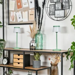 Algeraz Lampe de table d'extérieur, Lampe à poser LED Vert, 1 lumière