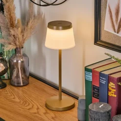 Algeraz Lampe de table d'extérieur, Lampe à poser LED Beige, 1 lumière