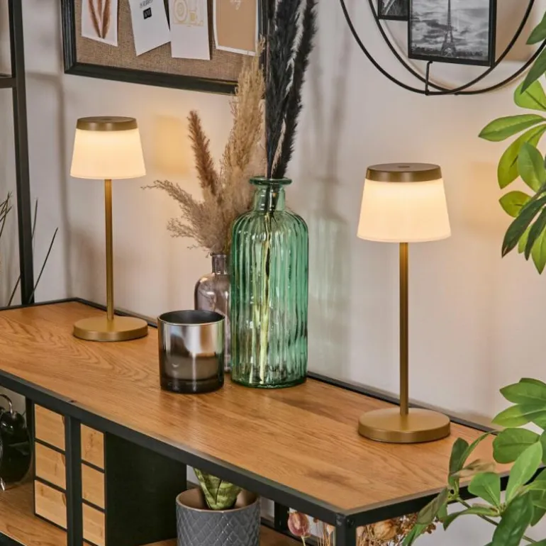 Algeraz Lampe de table d'extérieur, Lampe à poser LED Beige, 1 lumière