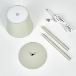 Allen Lampe de table d'extérieur, Lampe à poser LED Gris, Vert, 1 lumière