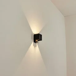 Almodofa Lampe murale d´extérieur, Luminaire Up & Down Noir, 1 lumière, Détecteur de mouvement
