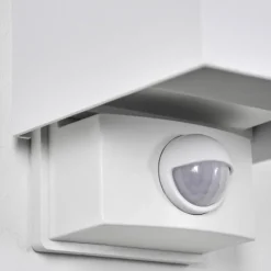 Almodofa Lampe murale d´extérieur, Luminaire Up & Down Blanc, 1 lumière, Détecteur de mouvement
