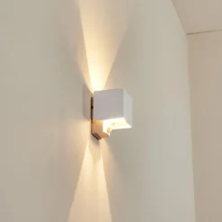 Almodofa Lampe murale d´extérieur, Luminaire Up & Down Blanc, 1 lumière, Détecteur de mouvement
