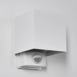 Almodofa Lampe murale d´extérieur, Luminaire Up & Down Blanc, 1 lumière, Détecteur de mouvement