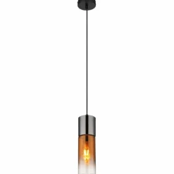 Annika Suspension Luminaires Globo Lighting Noir, 1 lumière