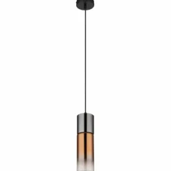 Annika Suspension Luminaires Globo Lighting Noir, 1 lumière