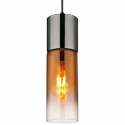 Annika Suspension Luminaires Globo Lighting Noir, 1 lumière