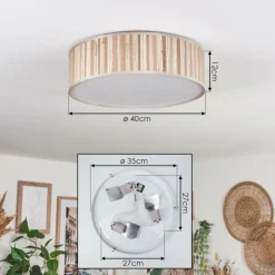 Antillo Plafonnier Blanc, 3 lumières