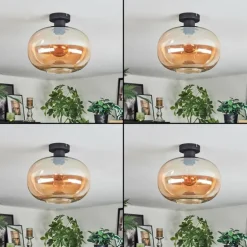 Apedo Plafonnier Ambre, 1 lumière