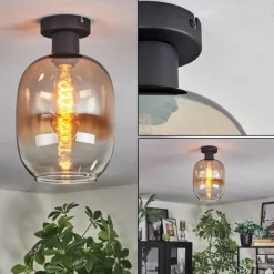 Apedo Plafonnier Ambre, Clair, 1 lumière