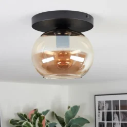 Apedo Plafonnier, Boule lumineuse Ambre, 1 lumière