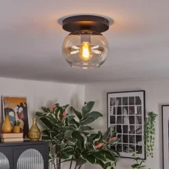 Apedo Plafonnier, Boule lumineuse Ambre, Clair, 1 lumière