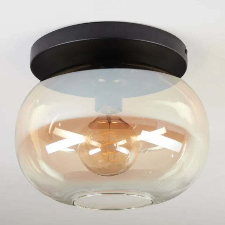 Apedo Plafonnier, Boule lumineuse Ambre, Clair, 1 lumière
