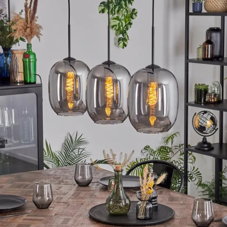 Apedo Suspension Fumé, 3 lumières
