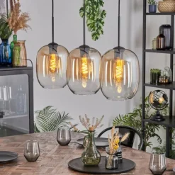 Apedo Suspension, Suspension Ambre, Clair, 3 lumières