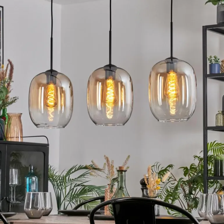 Apedo Suspension, Suspension Ambre, Clair, 3 lumières
