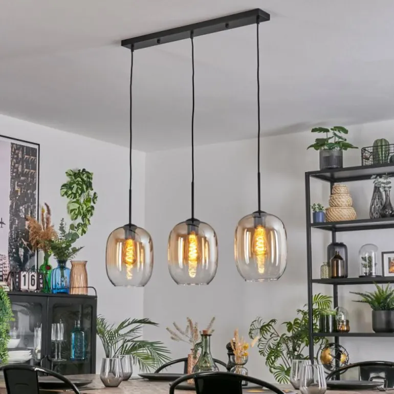 Apedo Suspension, Suspension Ambre, Clair, 3 lumières