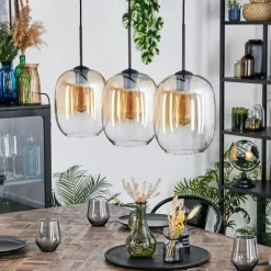 Apedo Suspension, Suspension Ambre, Clair, 3 lumières