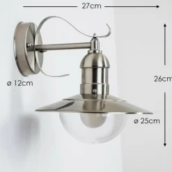 Applique extérieure Broni Acier inoxydable, 1 lumière