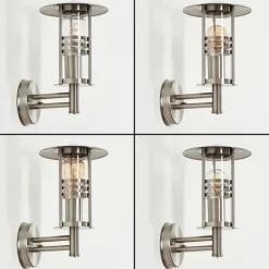 Applique extérieure Forli Acier inoxydable, Transparent, 1 lumière