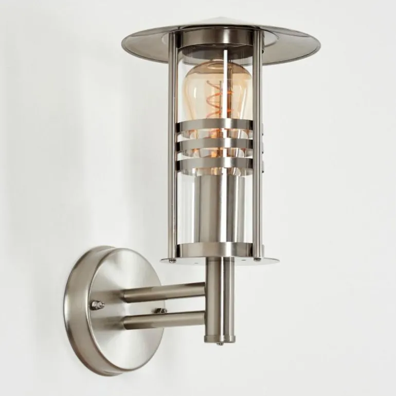 Applique extérieure Forli Acier inoxydable, Transparent, 1 lumière