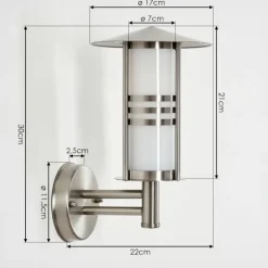 Applique extérieure Forli Acier inoxydable, 1 lumière