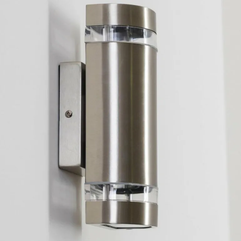 Applique extérieure Maturin Acier inoxydable, 2 lumières