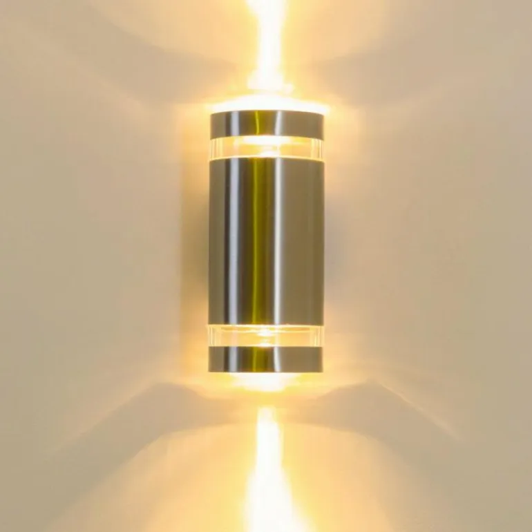 Applique extérieure Maturin Acier inoxydable, 2 lumières