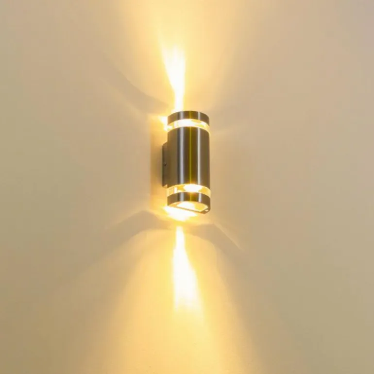 Applique extérieure Maturin Acier inoxydable, 2 lumières