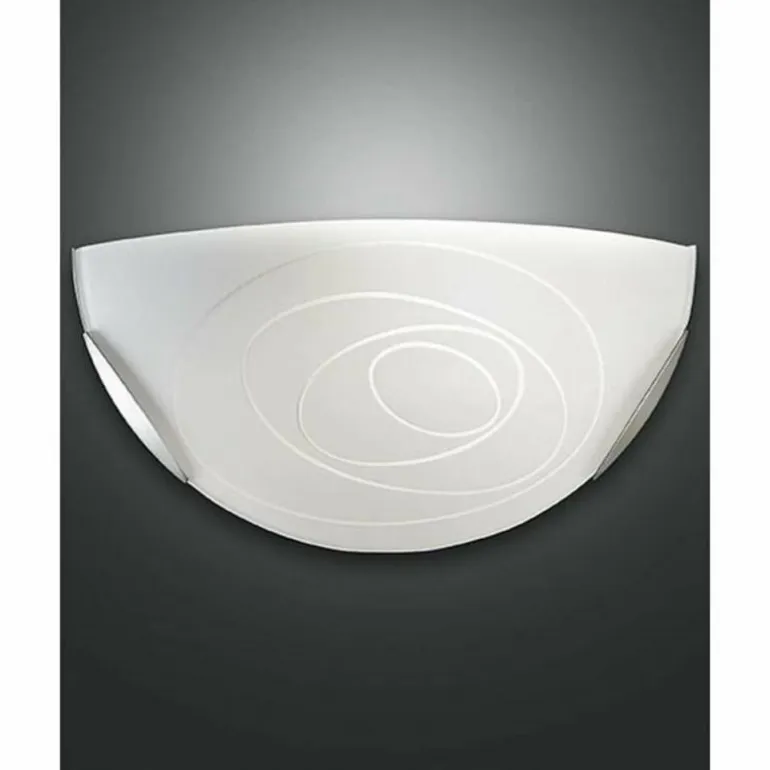 Applique Fabas Luce KENT Nickel mat, 1 lumière