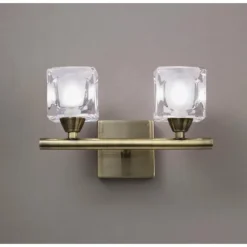 Applique Mantra Cuadrax Laiton, 2 lumières