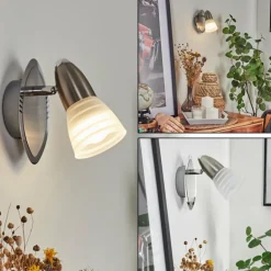Applique murale Chapod Nickel mat, 1 lumière