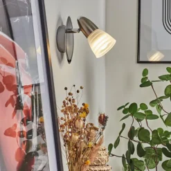 Applique murale Chapod Nickel mat, 1 lumière