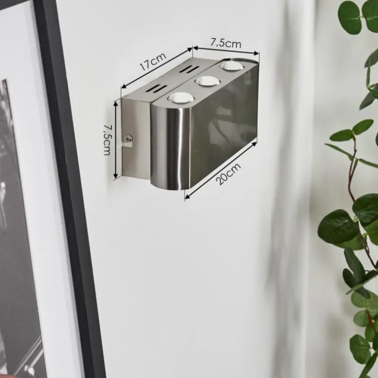 Applique murale Guiderkirch LED Nickel mat, 6 lumières