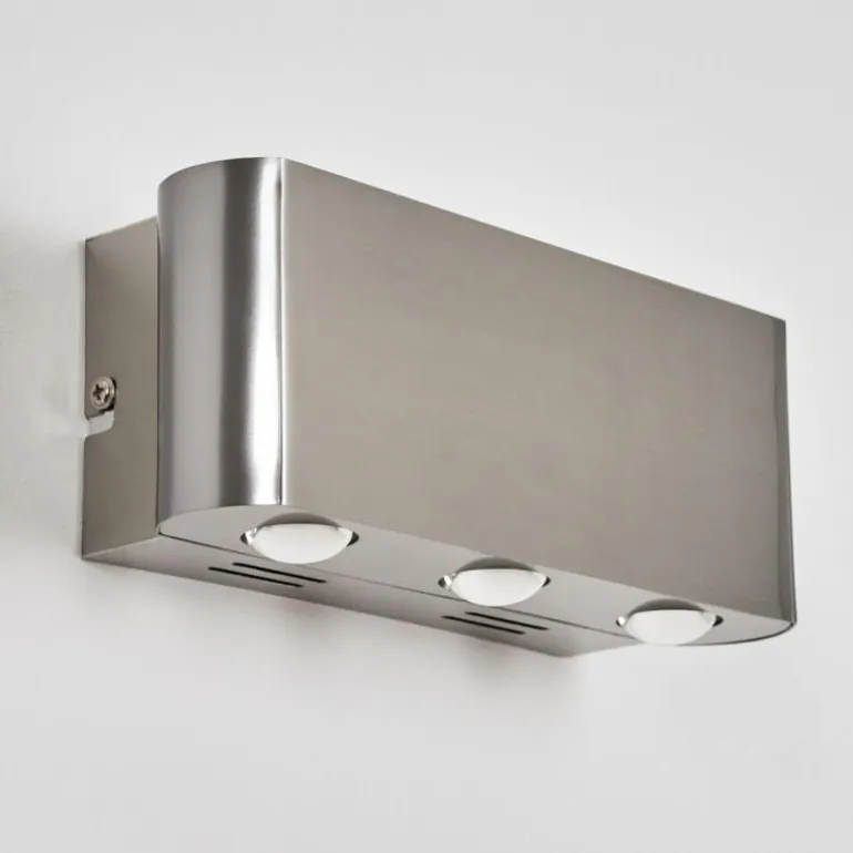 Applique murale Guiderkirch LED Nickel mat, 6 lumières